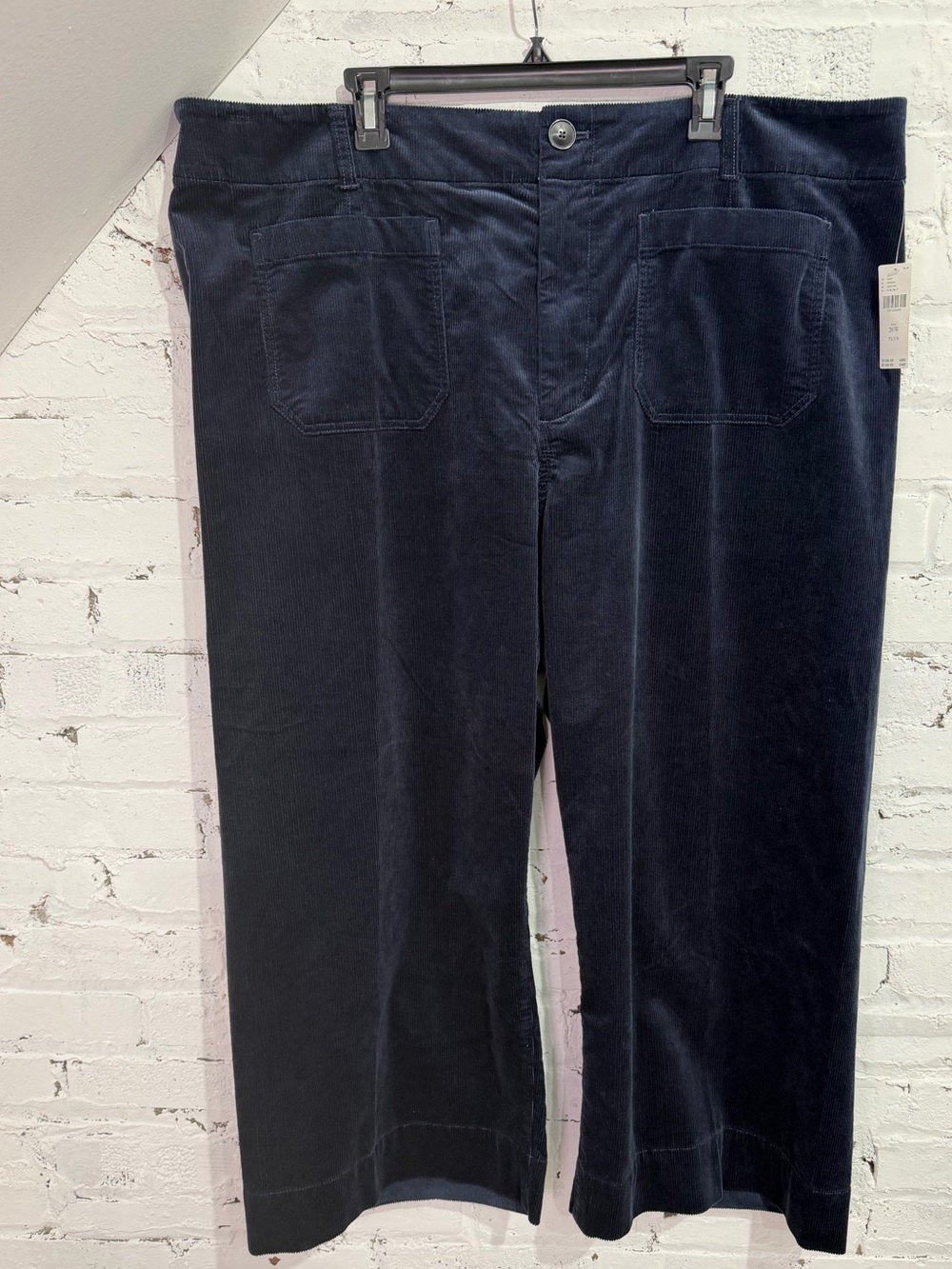 NWT Anthropologie Maeve Colette  
Crop Pant Navy Corduroy Wide Leg Plus Size 26W - Picture 3 of 10